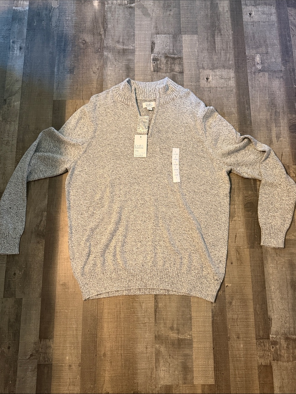 croft & barrow Heather Gray Cowl Neck Pullover Sweater